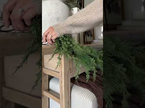 Christmas Console Styling! You can see the rest of my entryway in my recent video! #christmas2023