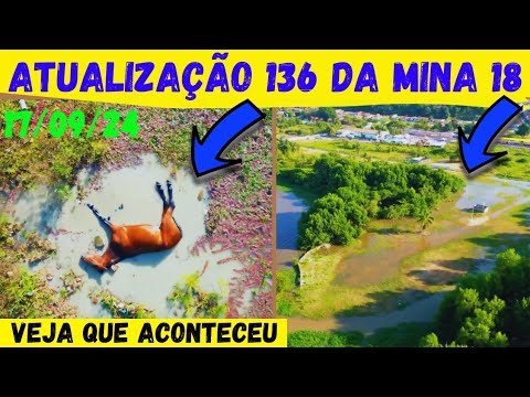 Atualização 136 da mina 18 da BRASKEM no Mutange | Maceió | Alagoas Brasil | visto de cima em 4K