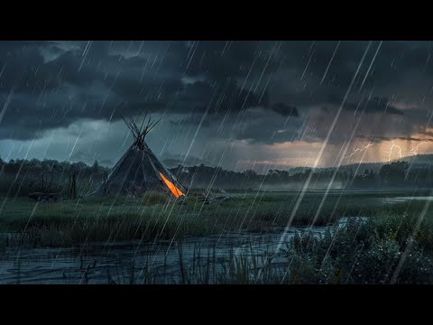 Rain Sounds for Sleeping with Native American Tent - Relaxing White Noise to Stop Insomnia