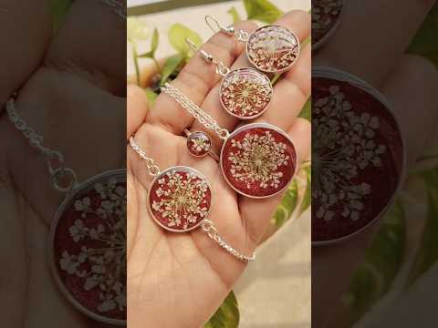 Resin Silver Jewellery Set🤍🌷 #yoursuchana #resinjewelry #shortsvideos #resinartist #viralshorts