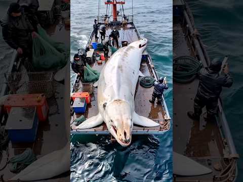 HUGE sea creature captured by fishermen💦🌊