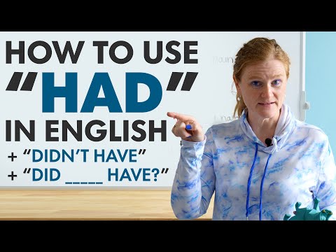 Basic English Grammar: HAD, DIDN’T HAVE, DID _____ HAVE?