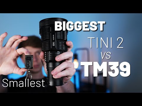 Smallest Flashlight vs Biggest Flashlight | Nitecore TINI2 vs TM39