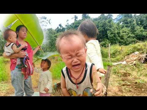 3 mother and her three children worked as hired laborers in exchange for rice