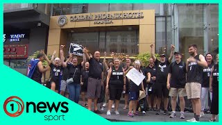 Die-hard fans cheering on Tall Blacks at World Cup