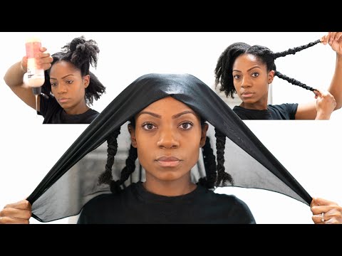 Natural Hair Night Time Routine + Massage for Hair Growth (DETAILED)