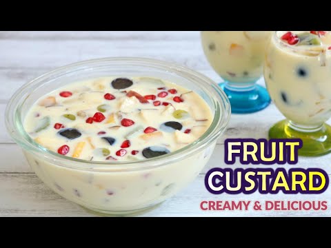 Fruit Custard Recipe | Mixed Fruit Custard | Easy Dessert Recipe | How to make Fruit Custard