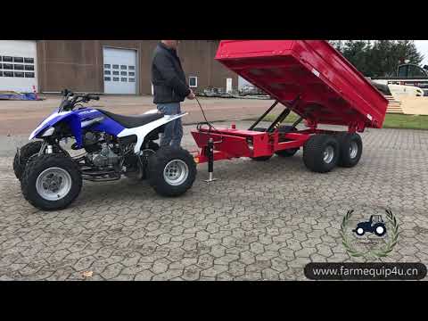 atv hydraulic tip trailer with hydraulic power unit moto