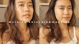 オーガニックコスメで朝のスキンケアとメイク⛅️｜Morning skincare & make up