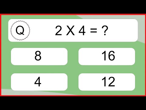 20 Multiplication Quiz Exercises for Kids