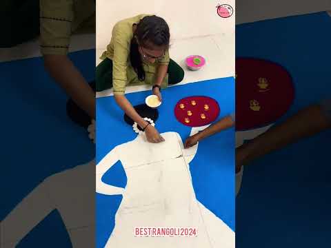 ||Best 👍 Rangoli Making by Gujrati Women On Diwali || #bestrangolivideo #rangolidesign #rangoli