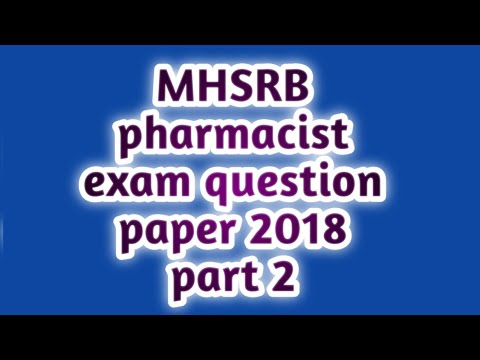 Telangana pharmacist exam question paper 2018#mhsrbpharmacistexamquestionpaper2018