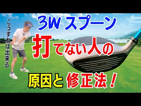 【50代60代は必見】スプーン(3番ウッド)が上手く当たらない原因はこれ！面白いくらい芯に当たる改善方法【ティーチング歴30年のスギプロが解説】