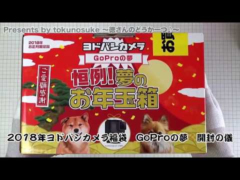 【本編音声なし・静かに見たい人向け】【福袋】2018年 ヨドバシカメラ福袋 GoProの夢 恒例 夢のお年玉箱 ご愛好感謝 開封の儀