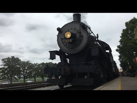 Norfolk and Western #475 Arriving at the Platform - Railfanning - Strasburg, PA (9/24/24)