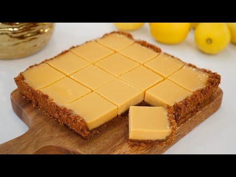 Super Easy Creamy Lemon Bars so luscious that melts in your mouth