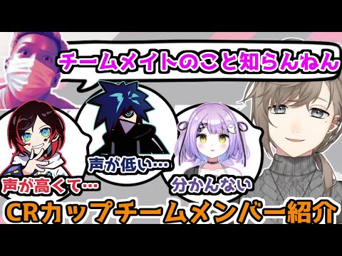 【CRカップVALO】かなかなのチームメンバー紹介【叶／わいわい／うるか／VanilLa／紫宮るな／にじさんじ切り抜き】