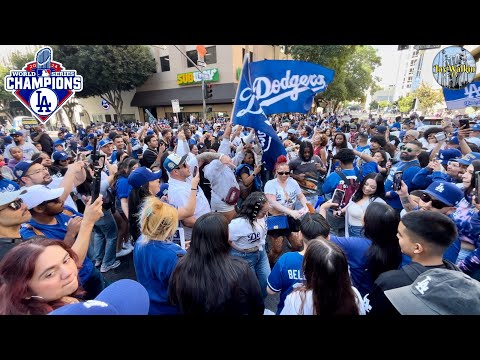 🏆 Dodgers 2024 World Series Parade🏆 | Downtown LA, California [4K] 🇺🇸