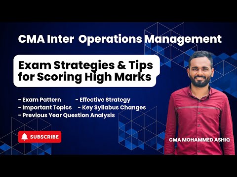 CMA Inter | Operations Management | Exam Strategies & Tips for Scoring High Marks | Malayalam