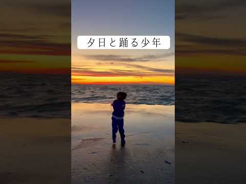 【踊ってみた】夕日と踊る息子 #shorts