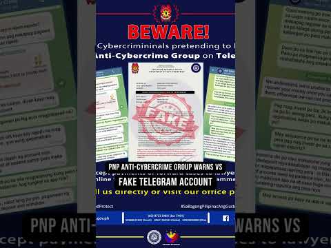 PNP Anti-Cybercrime Group Warns Public of Fake Telegram Accounts