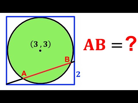 Can you find the chord AB length? | (Circle) | #math #maths | #geometry