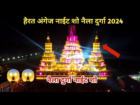 नैला जांजगीर दुर्गा पंडाल नाईट शो जबरदस्त | Naila durga night show | naila durga pandal 2024