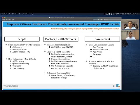 Dr. Chandra from Harvard explains how G1 app can help Government manage COVID-19 pandemic