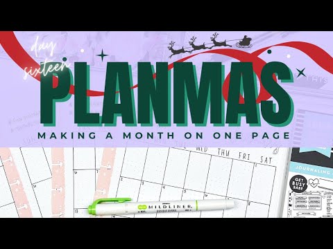 Making a Month on One Page Layout // PLANMAS Day 16 | Plans by Rochelle