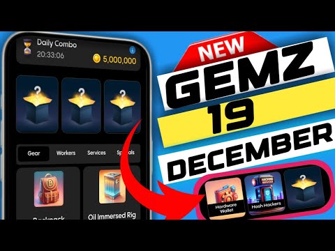 gemz daily combo today 19 december | gemz daily combo card unlock kaise kare #gemz #mk_khizar_tech