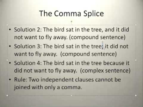 Simple Grammar Comma Splice