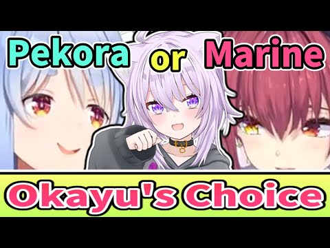 Pekora or Marine Which Will Okayu Choose [ENG SUB] Hololive