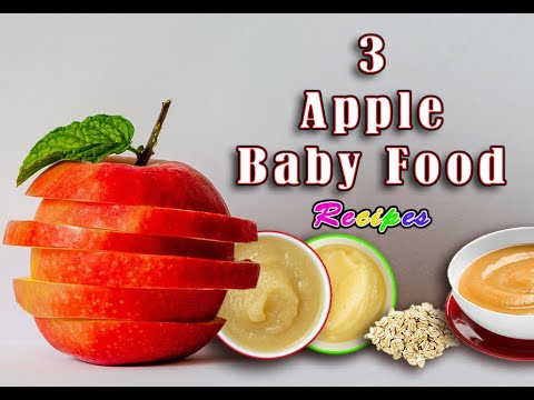 Baby Food Recipes With Apple || 3 Apple Baby Foods || Oats, Yoghurt and Rice Recipes