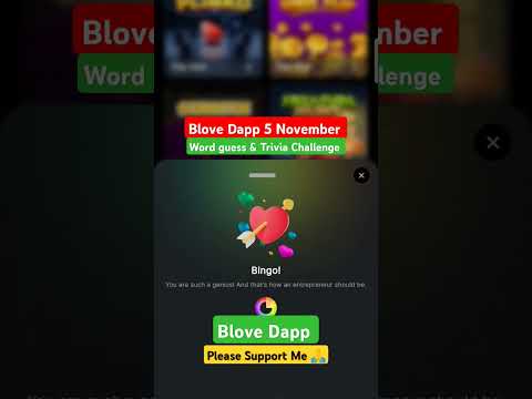 5 November Blove Dapp Daily Word Guess today & trivia challenge #blovedapp #wordguess #cryptomews