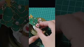 DIY バルブライト リメイク!テディベアのクリスマス ランプ  #ワイヤーアート#樹脂粘土#UVレジン