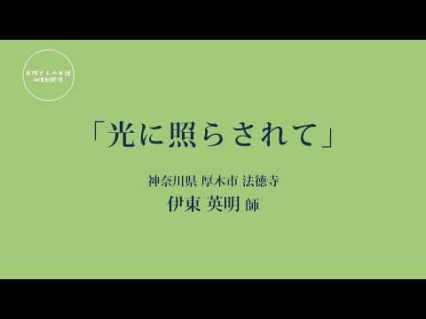 お坊さんのお話 WEB配信　「光に照らされて」伊東 英明 師（神奈川県 厚木市 法徳寺）