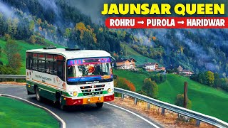 ROHRU TO HARIDWAR via Hanol & Purola | HRTC Bus Journey through Jaunsar-Bawar | Himbus