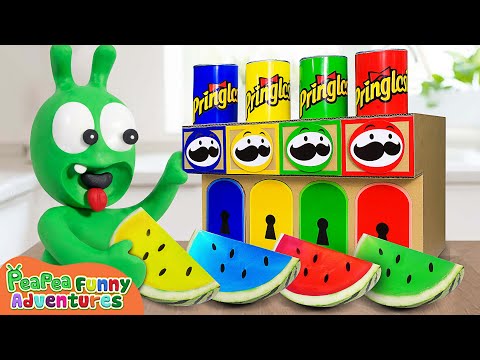 Pea Pea Tries Watermelon Pringles Vending Machine - Pea Pea Funny Adventures