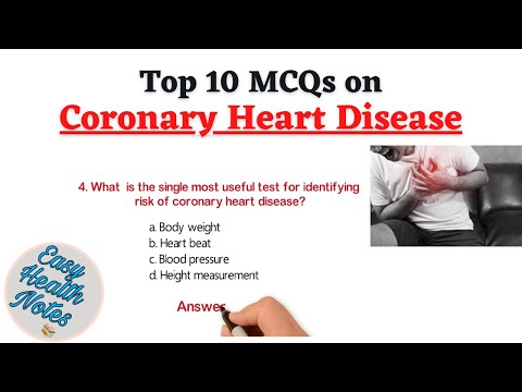 Top 10 Important Multiple Choice Questions (MCQs) on Coronary heart disease (CHD) for Health exams