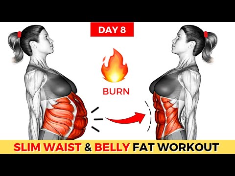 Do This 30-Min STUBBORN BELLY FAT and SLIM WAIST Workout | 2 WEEK Weight Loss Challenge : DAY 8