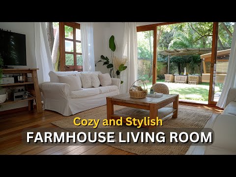 Upgraded Farmhouse Living Room with a Modern Twist