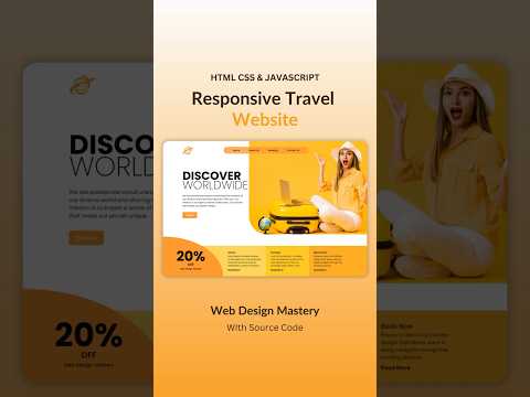 Travel Website From Scratch Using HTML CSS JavaScript  #coding #webdesign #webdevelop  #programming
