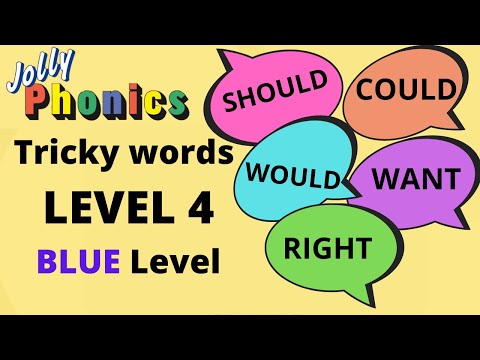 Jolly phonics group 4 tricky words | tricky words BLUE level