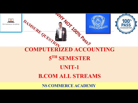 COMP ACC IMP1 - COMPUTERIZED ACCOUNTING - 5TH SEMESTER - B.COM ALL STREANS -O.U