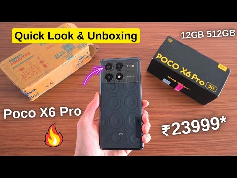 Poco X6 Pro Flipkart unit Quick look & unboxing ⚡ | Poco X6 Pro First Look & unboxing ₹23,999*