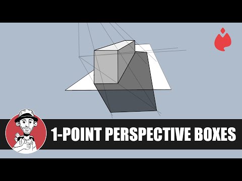 Tutorial - How to draw a box in 1-point perspective with a cast shadow