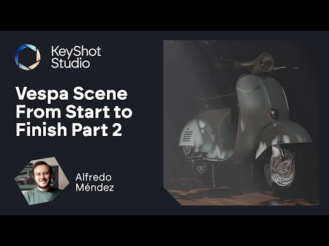 KeyShot Tutorial - Part 2 Moody Vespa Scene From Start to Finish