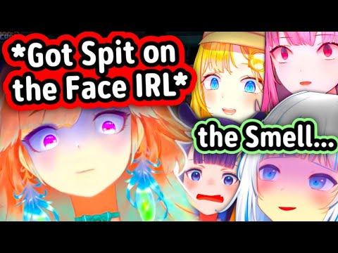 Kiara Tells How She Got Spit On The Face IRL To Myth【Hololive EN】