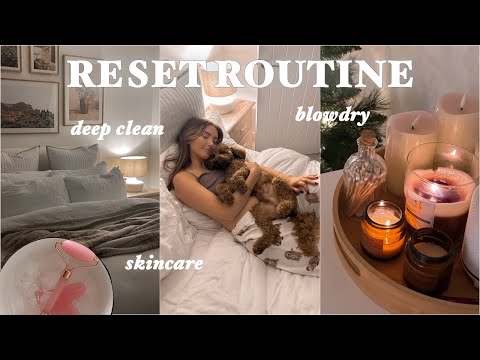 SUNDAY RESET ROUTINE | full house speed clean, skincare routine & lots of self care 💕