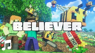 🎶[AMV] Imagine Dragons - Believer 🎶 BEES FIGHT (Minecraft Animation) PART -1